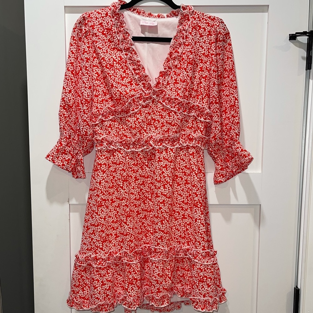 NEVER WORN: Pink Lily Orange Floral Dress